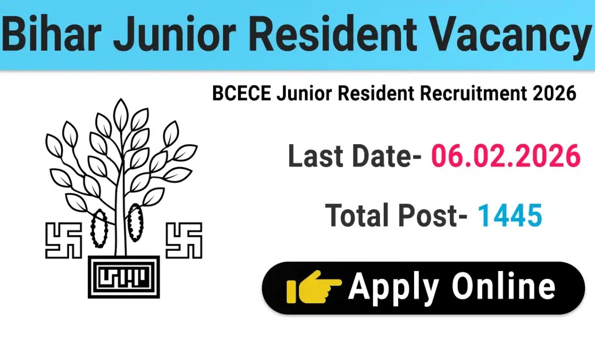Bihar BCECE Junior Resident Recruitment 2026