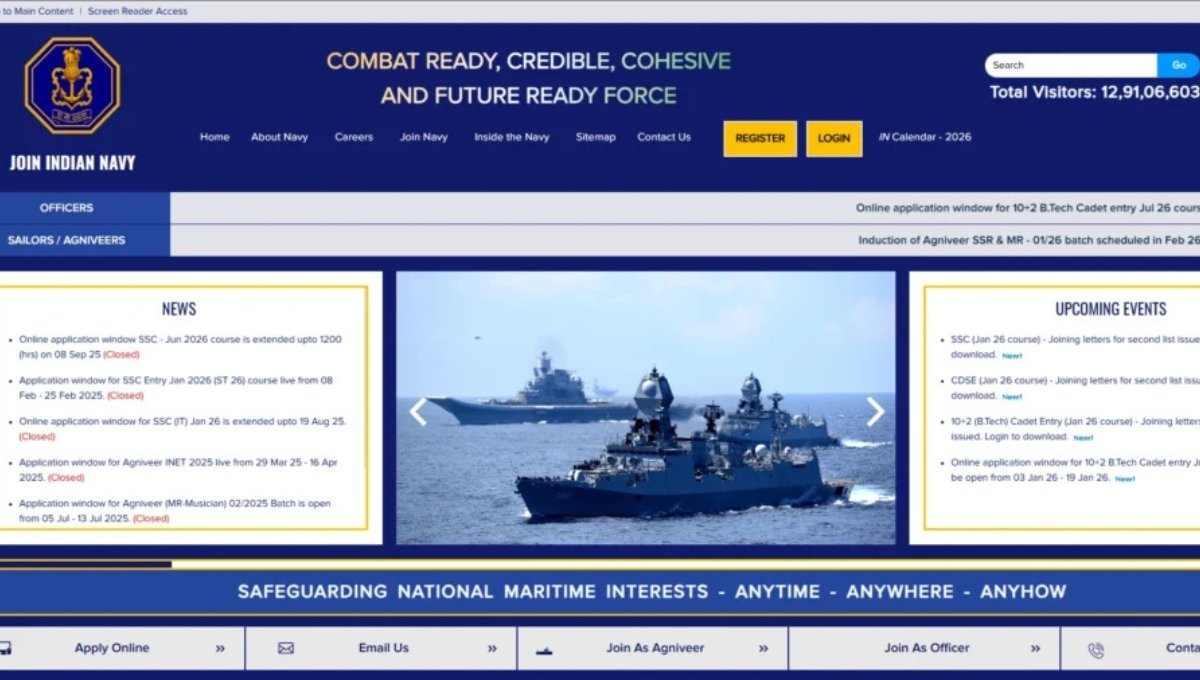 Indian Navy 10+2 B.Tech Recruitment 2026