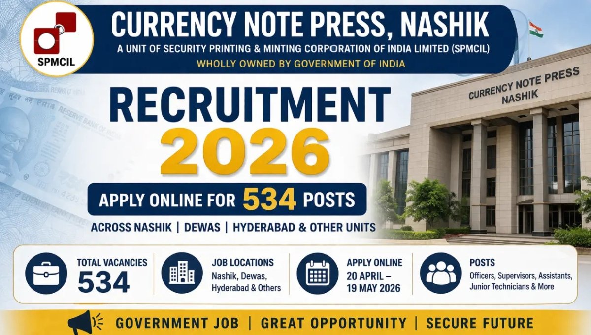 CNP Nashik SPMCIL Recruitment 2026