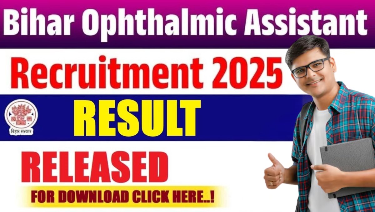Bihar Ophthalmic Assistant Result 2026