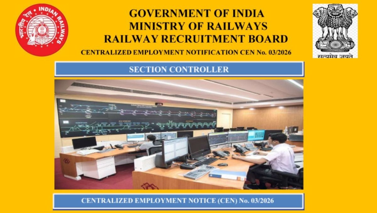 RRB Section Controller Recruitment 2026