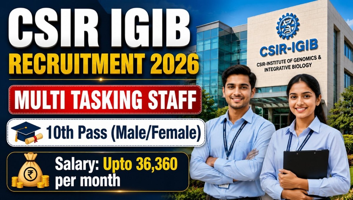 CSIR IGIB MTS Recruitment 2026