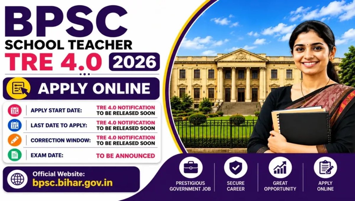 BPSC TRE 4.0 Notification 2026 Apply Online Soon
