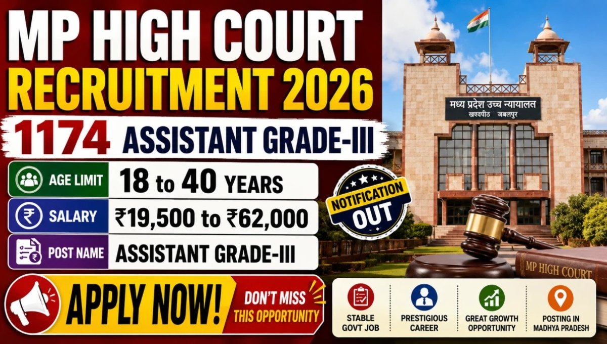 MP High Court Assistant Grade 3 Recruitment 2026