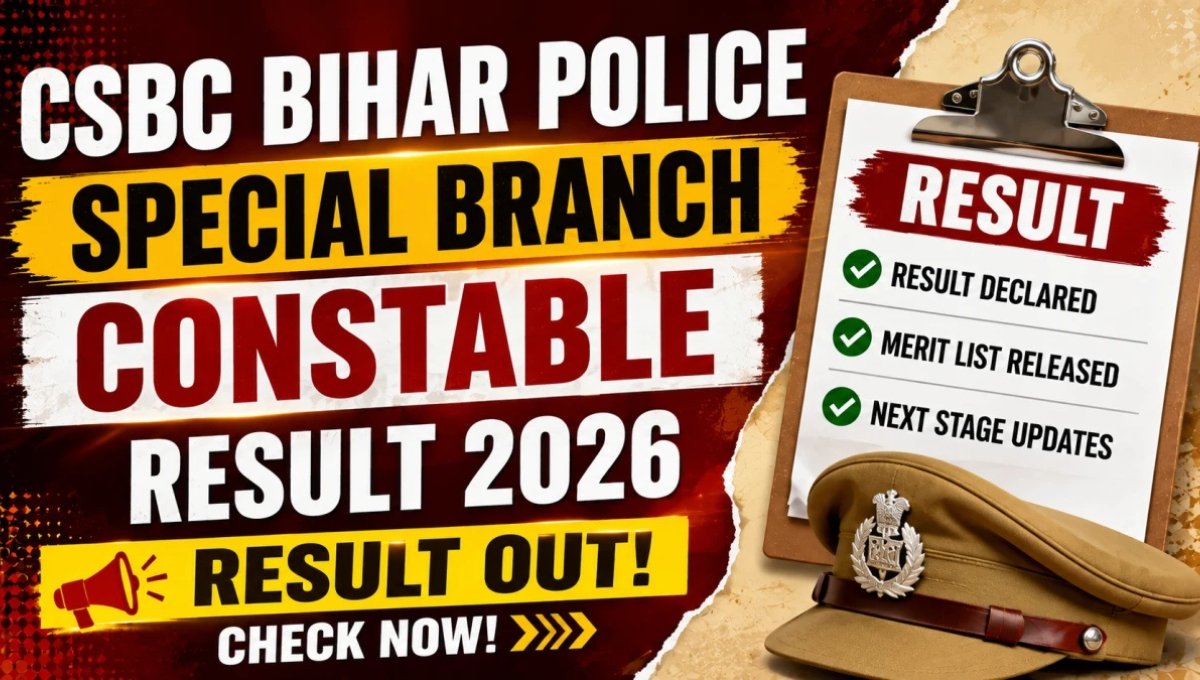 CSBC Bihar Police Special Branch Result 2026